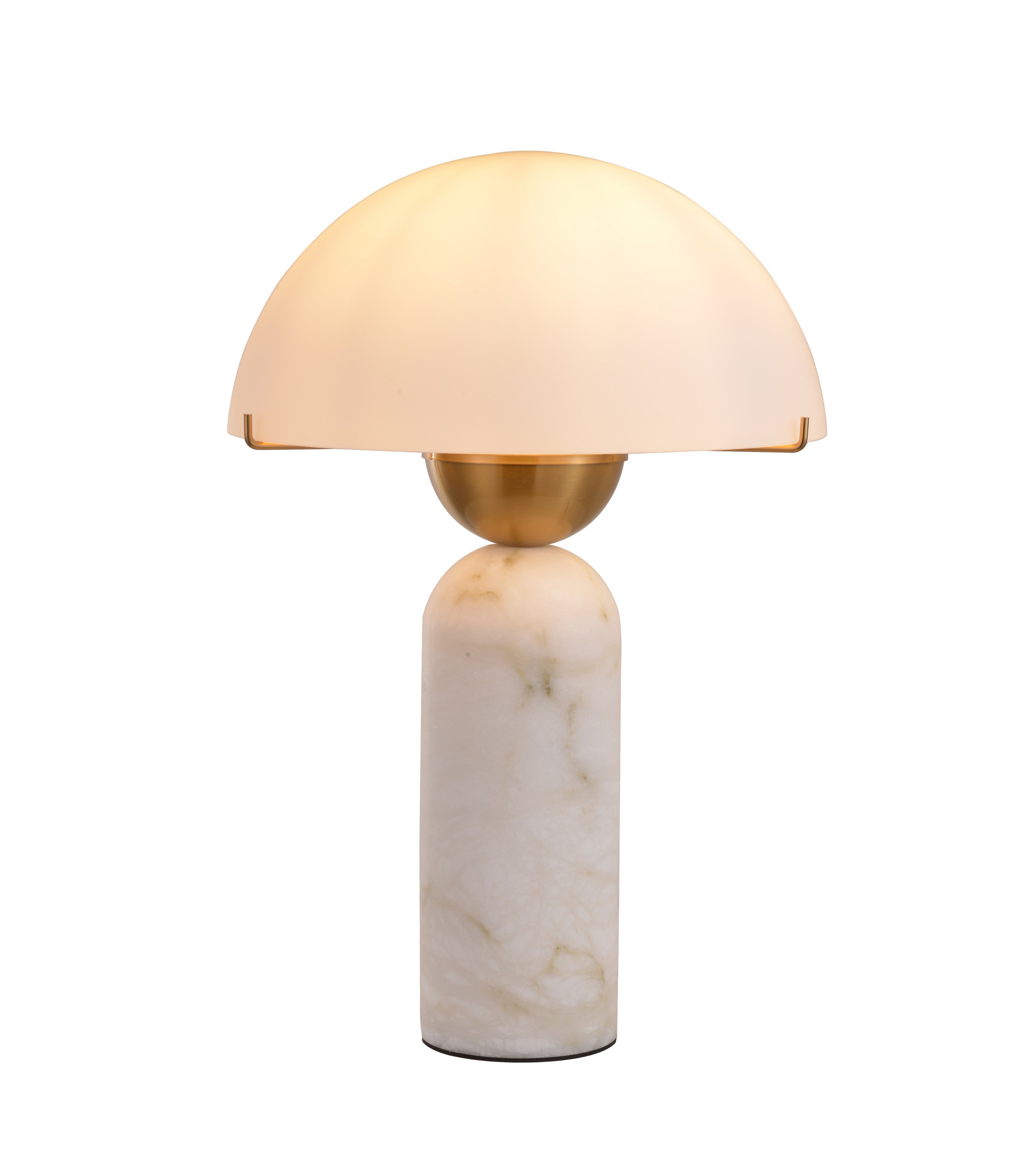 Lampu meja cendawan alabaster