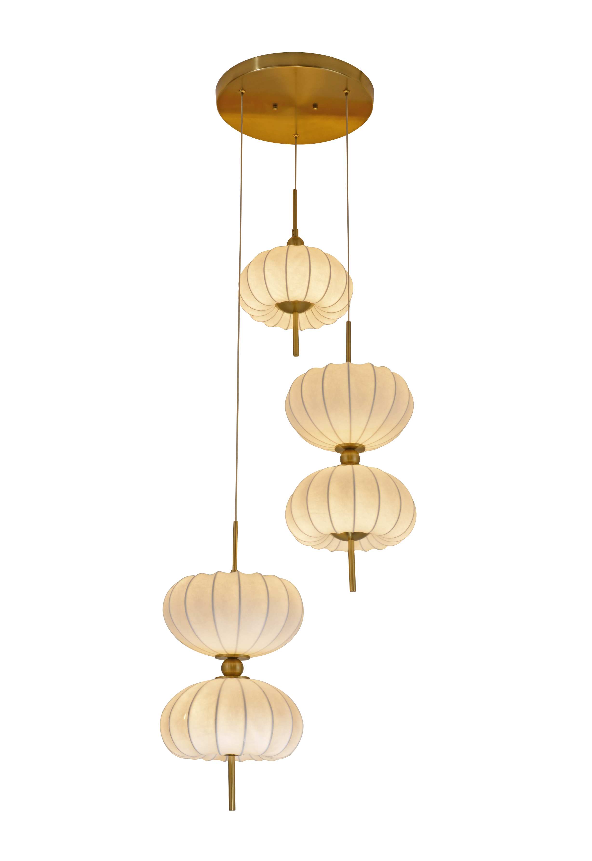 Chandelier Tangga Labu Fabrik Lipit Lata