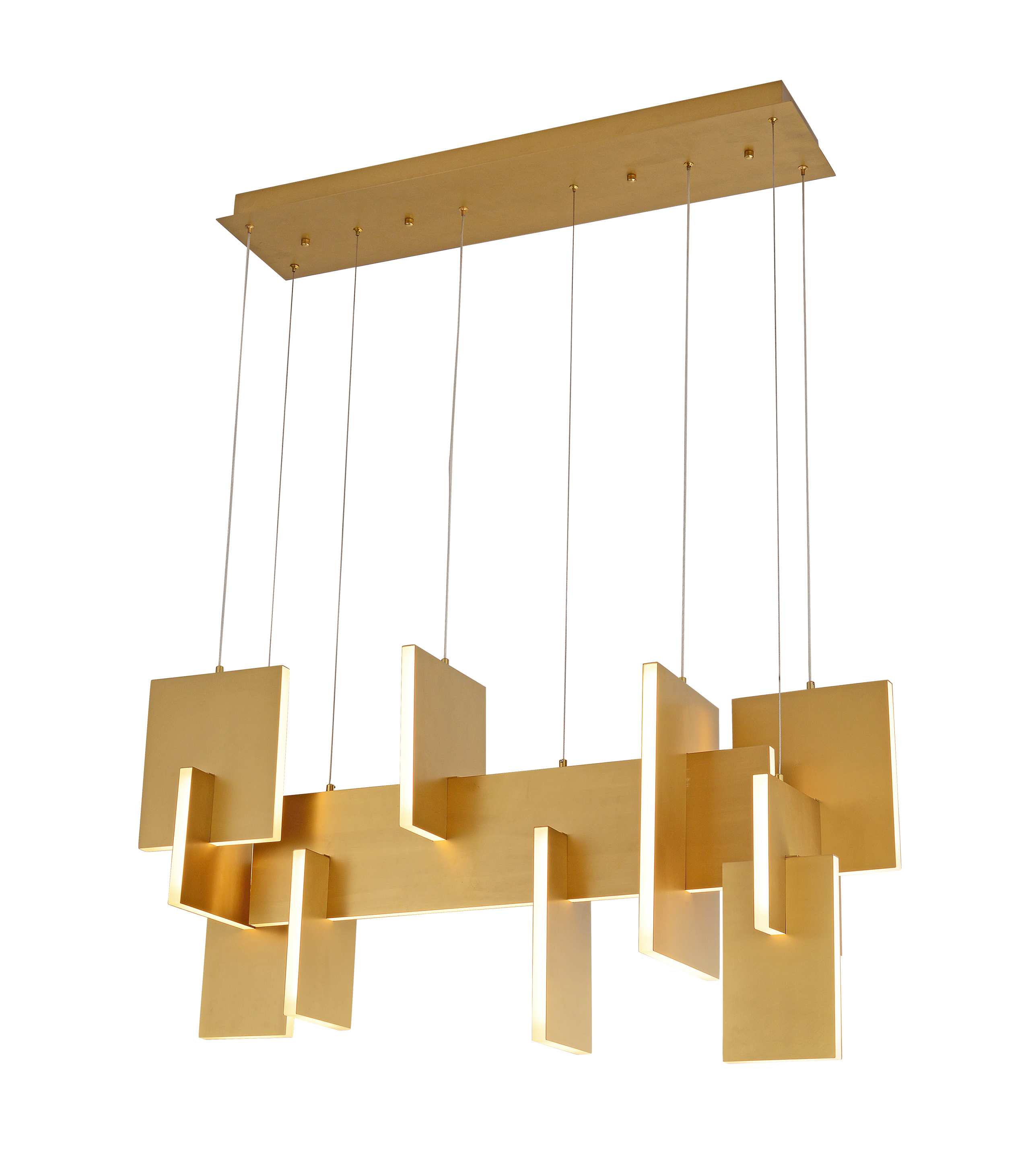 Candelier Linear Panel Geometrik Emas