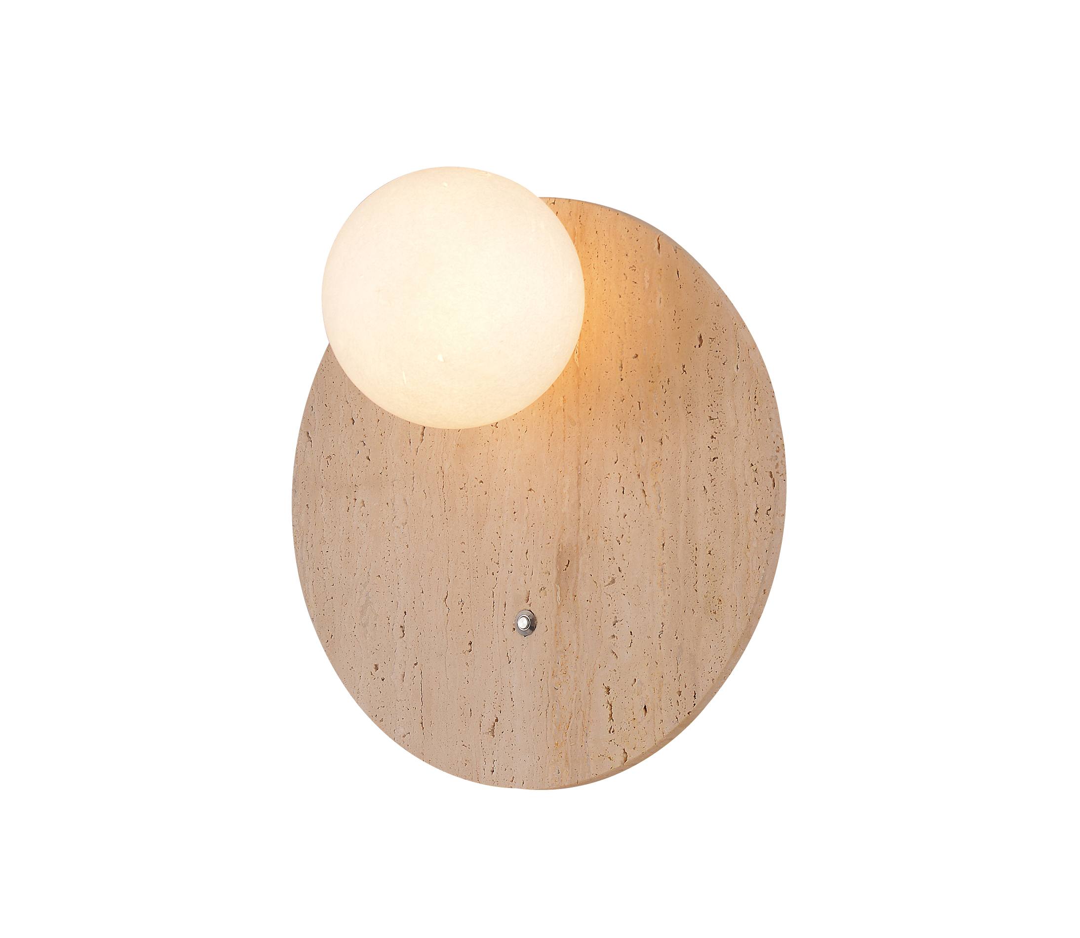 Sconce Dinding Glob Travertine Bulat Sconce Dinding Glob Travertine Bulat